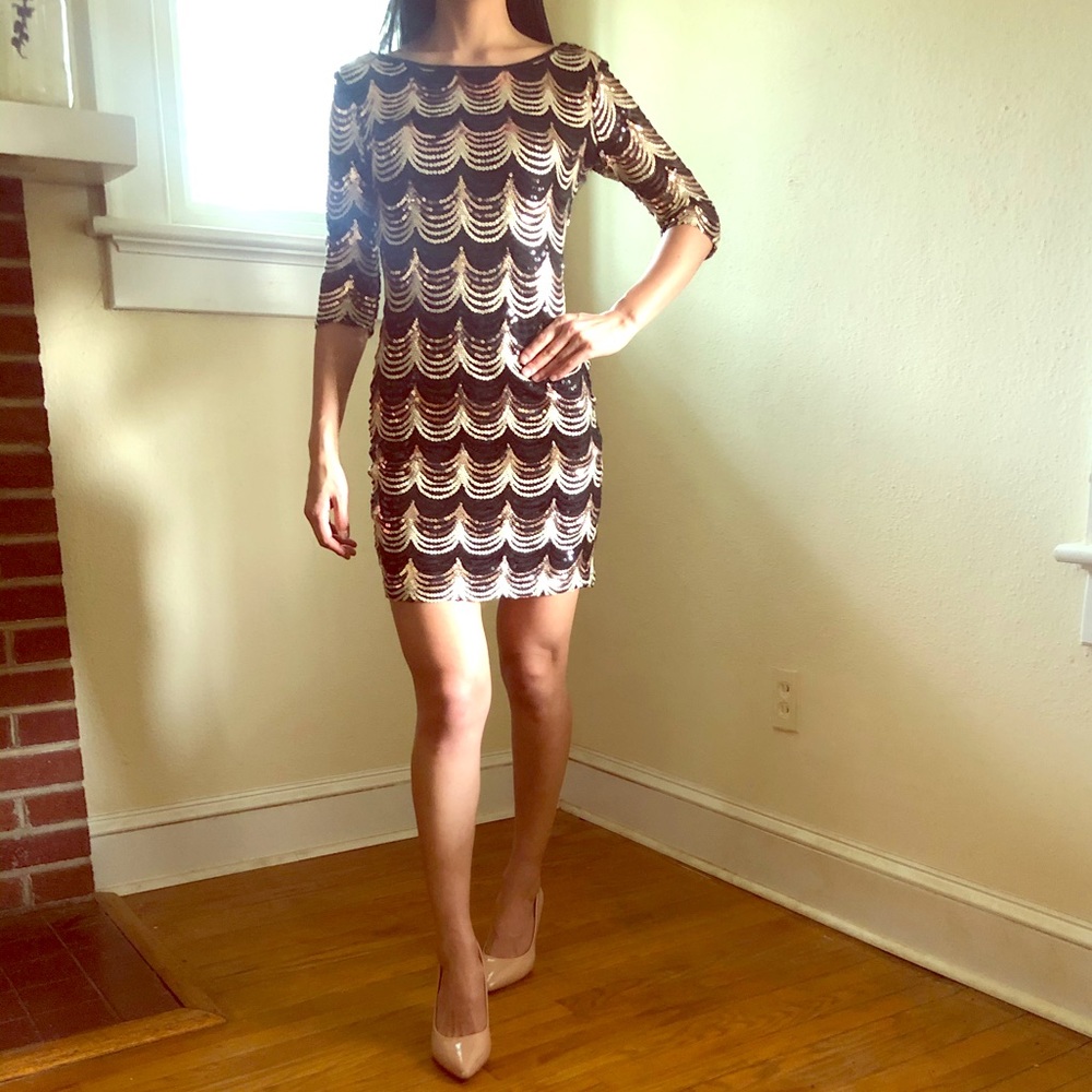 Sequence wave dress